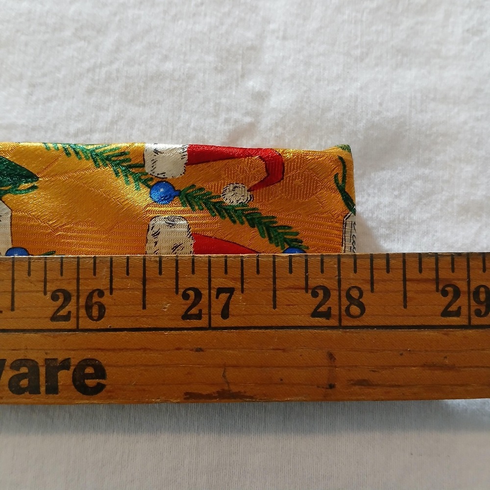 Robert Talbott Parisian Tie Mens Gold Silk Christmas Santa Tree Holiday‎ - Picture 3 of 8